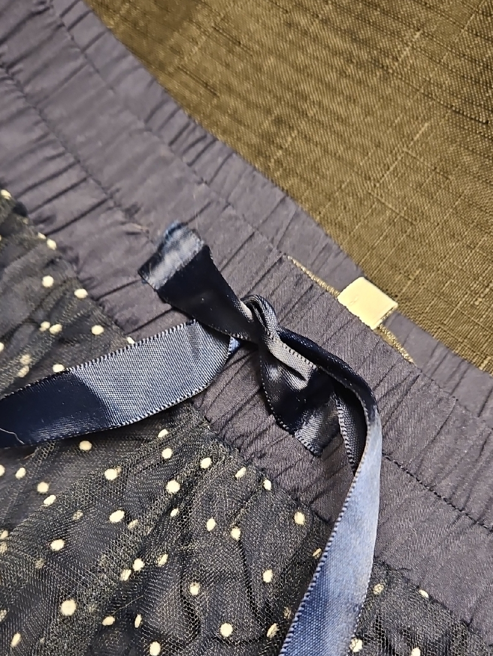 Choklate Paris Navy Polka Dot Tulle Skater Skirt M - Picture 8 of 13